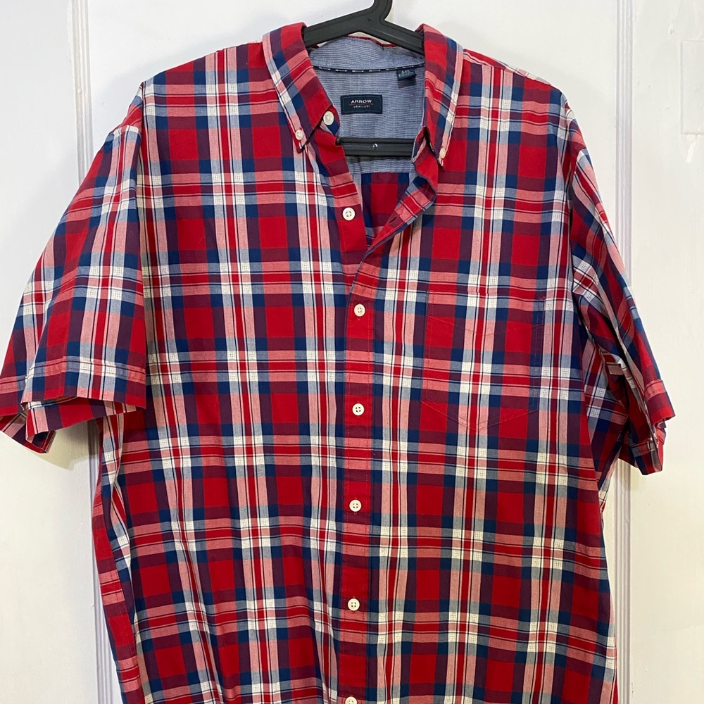 Arrow 1851 Short Sleeve Button Down - Plaid Shirt